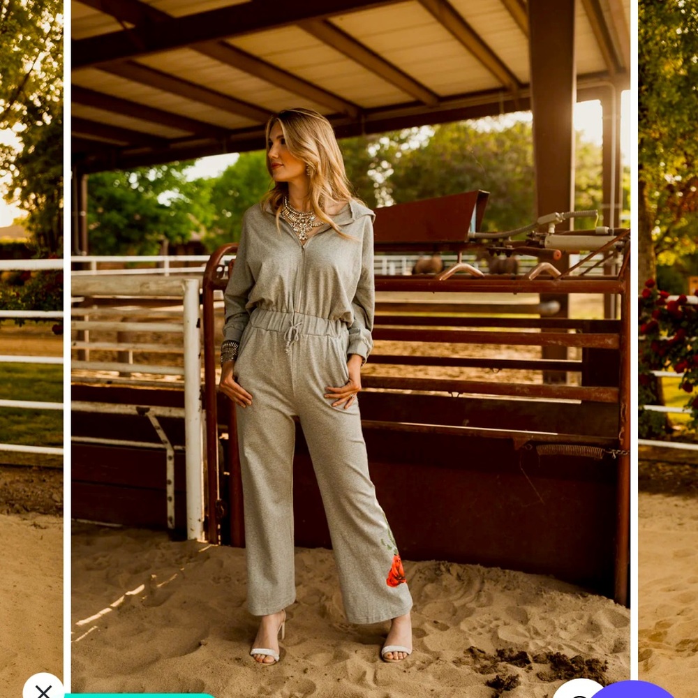 I am selling a jumpsuit grey in color.  Brand new never worn it’s to large.